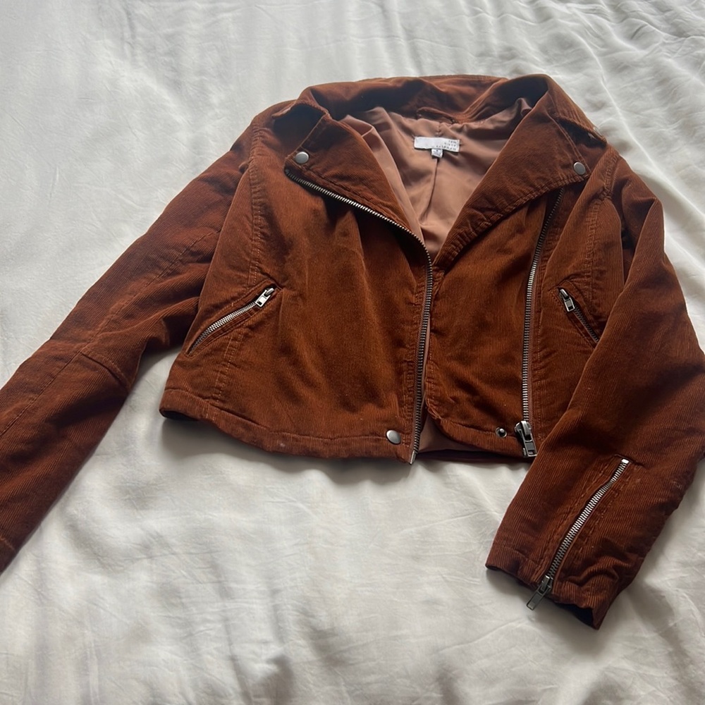 1060 Sherman corduroy brown zip up